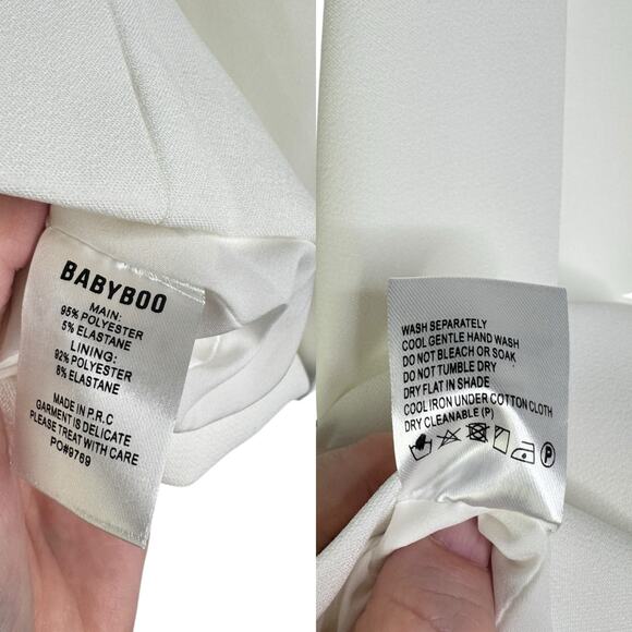 NWT Babyboo Asha Mini Dress Ivory Strapless Bubble Bride Bridal Structured XL - Picture 4 of 14